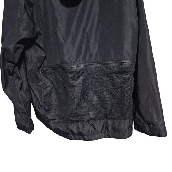 Forever 21 Hooded Utility Jacket Mens Size Large Black Pockets Zippered Back - Picture 5 of 9